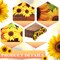 3 Pcs Sunflower Wood Grain Plastic Rustic Tablecloth Vintage Rectangle Table Covers Countryside Outdoor Tablecloth for Dining Table Kitchen Party Banquet, 54 x 108 Inch
